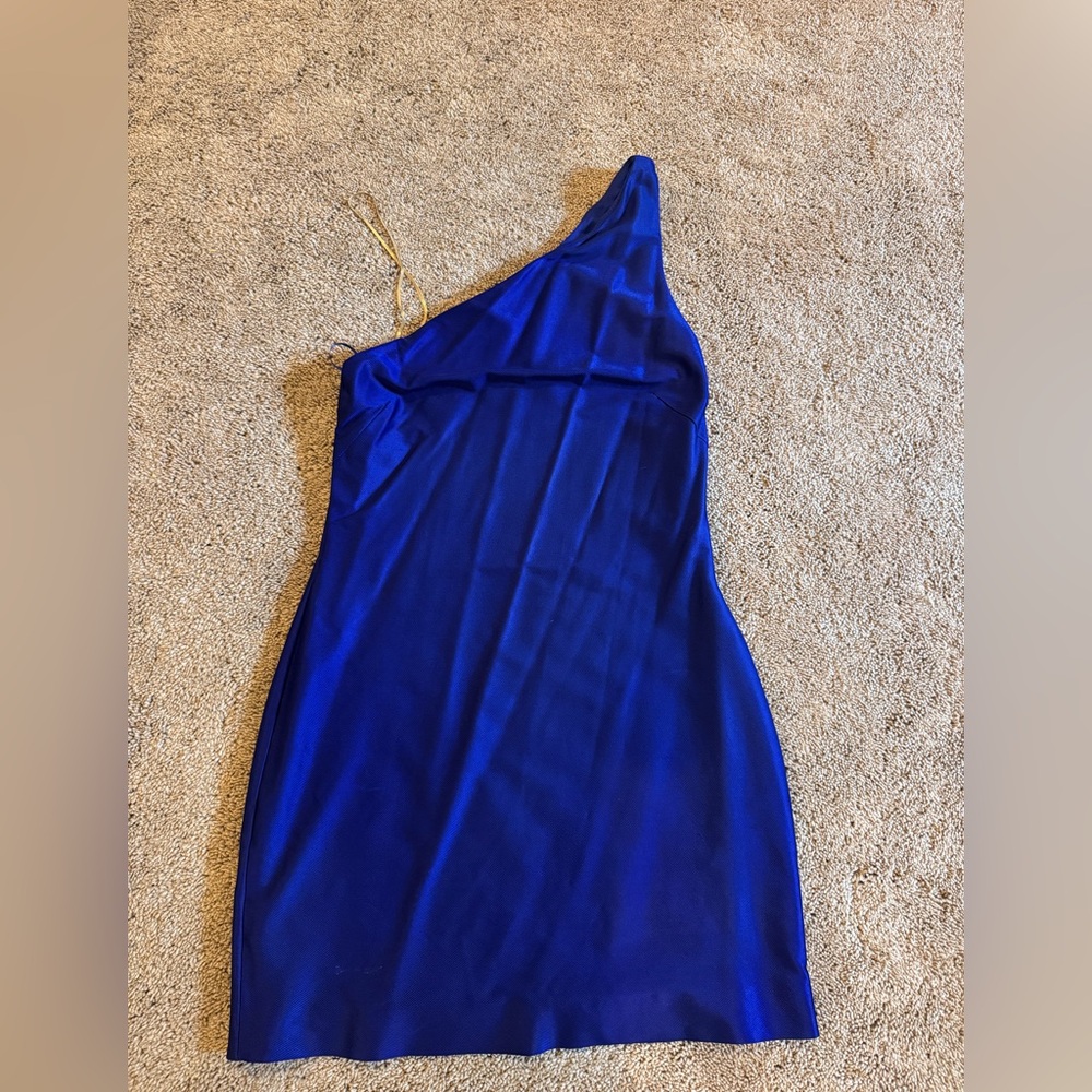 Gauge81 Royal Blue One-Shoulder Dress